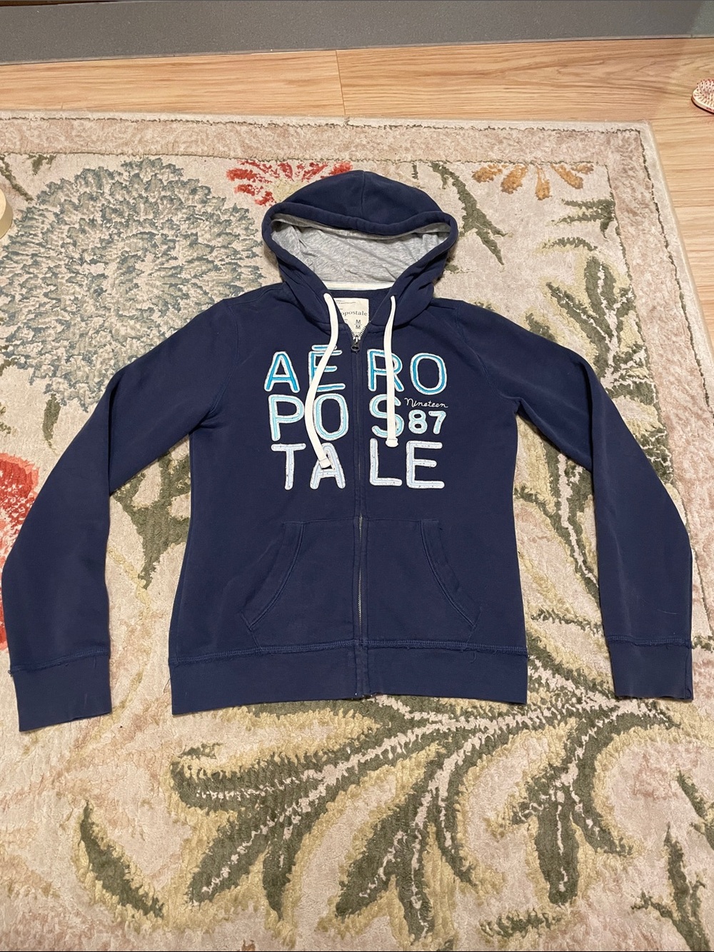 2000s Aeropostale navy zip up